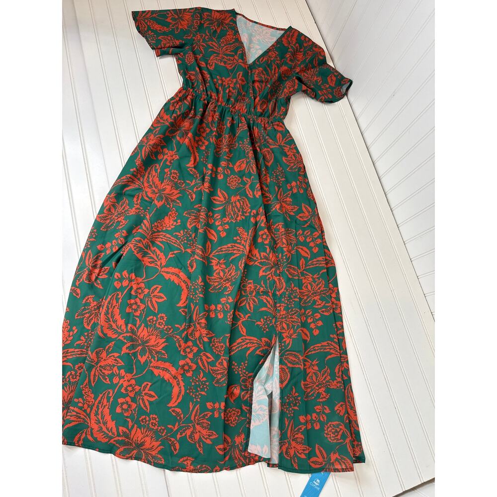 NWT Cupshe Dresses - Chevron Skirt Maxi & Floral Short Sleeve V-Neck Bundle Sz S - Picture 3 of 8